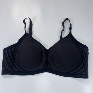 Honeylove Silhouette Bra Size 1X Vamp Black Wireless Style LWBRO201
